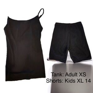 Black Kids Tank Top and Shorts Set